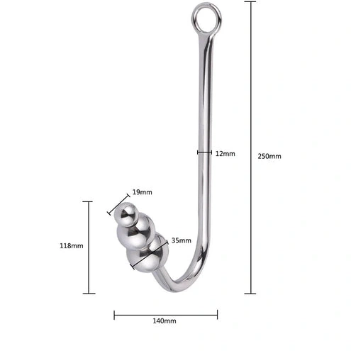 with Elegant Hook Collar and Anal Cuffs Beaded 5334 0112